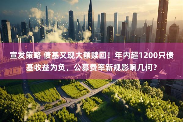 宣发策略 债基又现大额赎回！年内超1200只债基收益为负，公募费率新规影响几何？