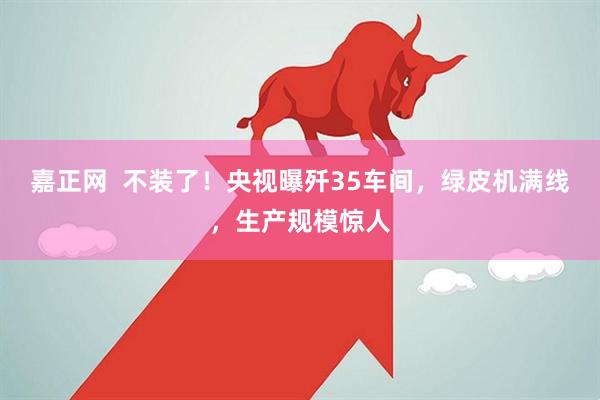 嘉正网  不装了！央视曝歼35车间，绿皮机满线，生产规模惊人